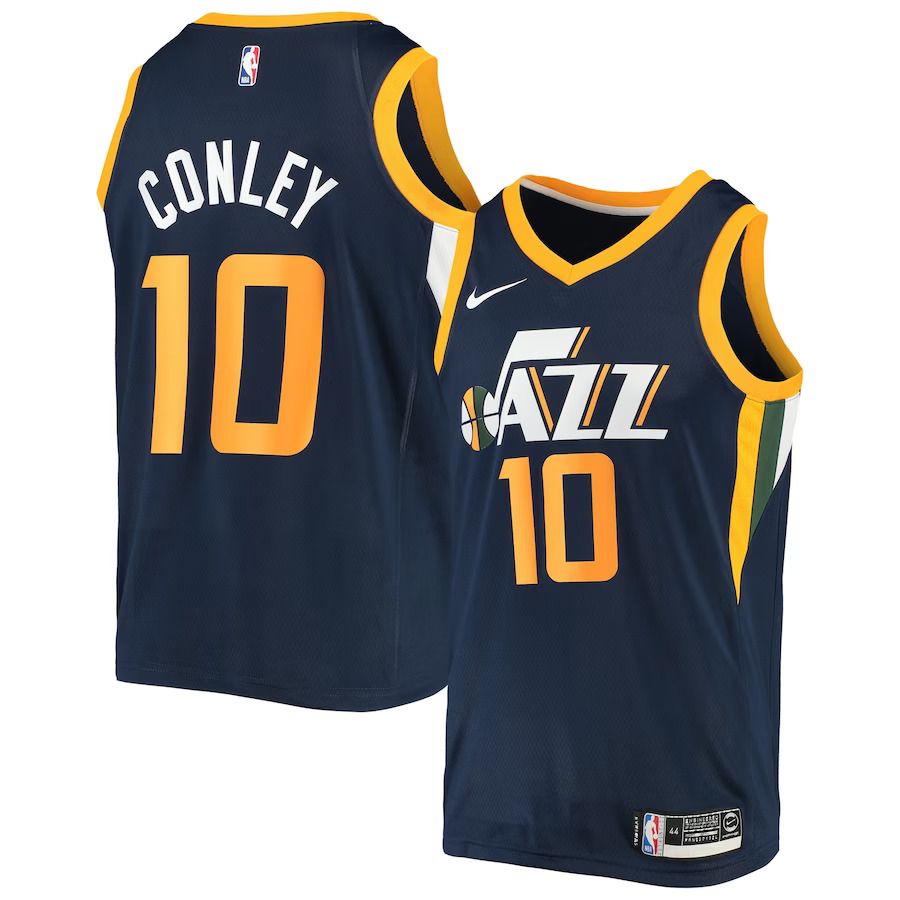 Men Utah Jazz #10 Mike Conley Nike Navy Swingman NBA Jersey